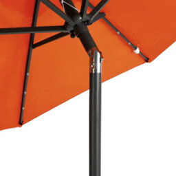 Berkfield Garden Parasol With Leds And Steel Pole Terracotta 225X225X212Cm - thumbnail 9