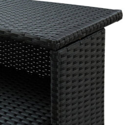 Berkfield Garden Bar Table Black 120X55X110 Cm Poly Rattan - thumbnail 7