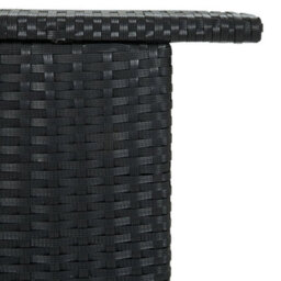 Berkfield Garden Bar Table Black 120X55X110 Cm Poly Rattan - thumbnail 6