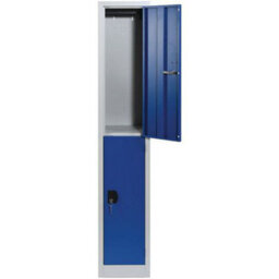 Manutan Expert 2 Door Commercial Locker - Blue Doors - 1800X315X300mm - thumbnail 2