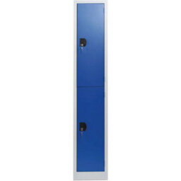 Manutan Expert 2 Door Commercial Locker - Blue Doors - 1800X315X300mm