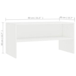 Berkfield Tv Cabinet White 80X40X40 Cm Engineered Wood - thumbnail 6