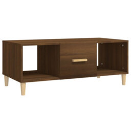 Berkfield Coffee Table Brown Oak 102X50X40 Cm Engineered Wood - thumbnail 2