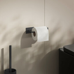 Beslagsboden - Toilet Roll Holder. Self-Adhesive. Black. Length 160 mm. - thumbnail 2