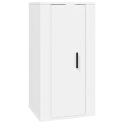 Berkfield Classic 8 Piece Tv Cabinet Set White Engineered Wood - thumbnail 6