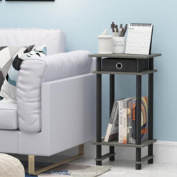Walplus Pasir 3-Tier Corner Open-Shelf Bookcase, French Oak Finish