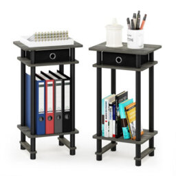 Walplus Pasir 3-Tier Corner Open-Shelf Bookcase, French Oak Finish - thumbnail 6