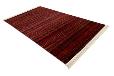 RugsX Orient 5132 Carpet Burgundy Black Oriental, With Fringes 200X290 Cm - image 1