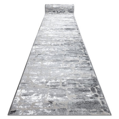 RugsX Runner Structural Mefe 6184 Two Levels Of Fleece Dark Grey 80 Cm 80X100 Cm - image 1