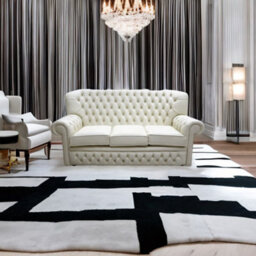 Chesterfield 3 Seater Cottonseed Cream Leather Sofa Bespoke In Monks Style - thumbnail 3