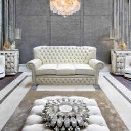 Chesterfield 3 Seater Cottonseed Cream Leather Sofa Bespoke In Monks Style - thumbnail 4