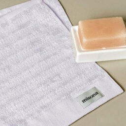Misona Organic Cotton Face Cloths Pack Of 2 - White - thumbnail 1