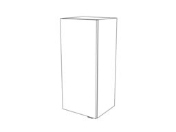 GoodHome Imandra Deep Gloss Grey Bathroom Single Wall Cabinet (H)90Cm (W)40Cm - thumbnail 5