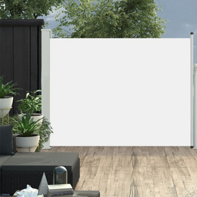 Berkfield Patio Retractable Side Awning 140X500 Cm Cream - image 1