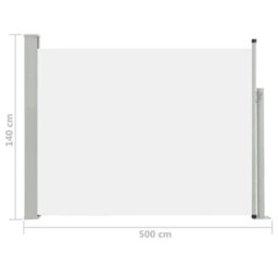 Berkfield Patio Retractable Side Awning 140X500 Cm Cream - thumbnail 8