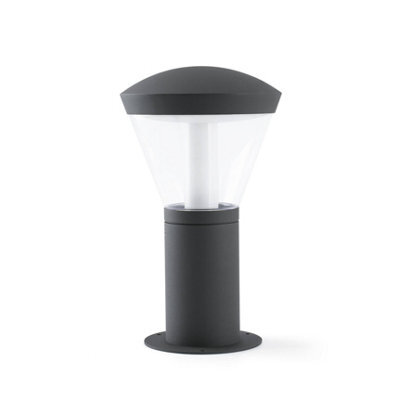 Luminosa Lighting Luminosa Shelby Led Outdoor Pedestal Light White, Dark Grey Ip65 - image 1