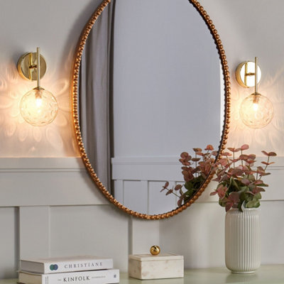 Beliani Set Of 2 Wall Lamps Beige And Gold Glass Metal - Modern Living Room Hallway Bedroom Lighting - image 1