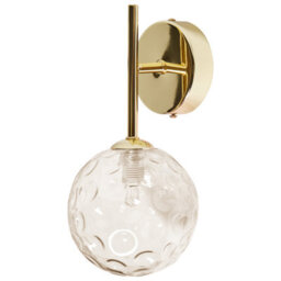 Beliani Set Of 2 Wall Lamps Beige And Gold Glass Metal - Modern Living Room Hallway Bedroom Lighting - thumbnail 3