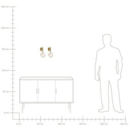 Beliani Set Of 2 Wall Lamps Beige And Gold Glass Metal - Modern Living Room Hallway Bedroom Lighting - thumbnail 8