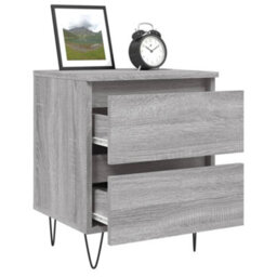 Berkfield Elegant Bedside Cabinets 2 Pcs Grey Sonoma 40X35X50 Cm Engineered Wood - thumbnail 4