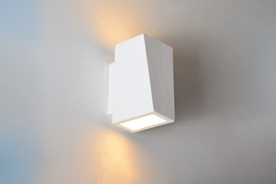 Luminosa Lighting Luminosa Indoor Decorative Paintable Plaster Kastoria Wall Light Ip20 For 1 X G9 Max 40W White