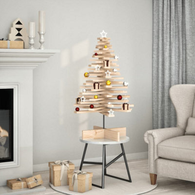Berkfield Wooden Christmas Tree For Decoration 100 Cm Solid Wood Pine - image 1