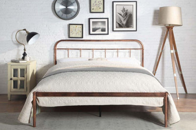 Bourton Copper Metal Bed Frame - King Size 5Ft - image 1