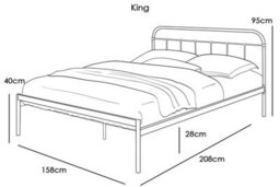 Bourton Copper Metal Bed Frame - King Size 5Ft - thumbnail 6