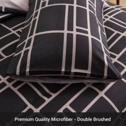 Lazzaro Brushed Reversible Duvet Cover Set With Matching Fitted Sheet - thumbnail 7