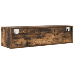 Berkfield Tv Cabinet Smoked Oak 100X31X25,5 Cm Engineered Wood - thumbnail 6