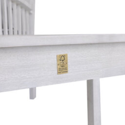 Charles Bentley Fsc Acacia White Washed 4 Piece  Garden Outdoor Lounge Set - thumbnail 8