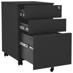 Walplus Mobile File Cabinet Anthracite 39X45X60 Cm Steel - thumbnail 5