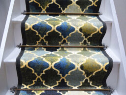 "Bravich Hard Wearing Non-Slip Kitchen Runner Mat - Blue Anejo - 2'2""x18'ft (66X549Cm)" - thumbnail 5