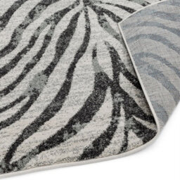 Grey Abstract Modern Easy To Clean Animal Rug For Dining Room -200Cm X 290Cm - thumbnail 3