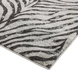 Grey Abstract Modern Easy To Clean Animal Rug For Dining Room -200Cm X 290Cm - thumbnail 2