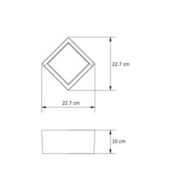 CGC Lighting Cgc Sophia Square Black & White Led Outdoor Garden Porch Wall Or Ceiling Light - thumbnail 5