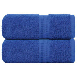 Berkfield Guest Towels 2 Pcs Blue 30X50 Cm 360 Gsm 100% Cotton