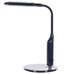 Beliani Candeeiro Led Desk Lamp Black Gloss With Adjustable Bendable Arm, Dimmer And Touch Colour Temperature Control - thumbnail 4