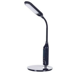 Beliani Candeeiro Led Desk Lamp Black Gloss With Adjustable Bendable Arm, Dimmer And Touch Colour Temperature Control - thumbnail 5