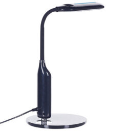 Beliani Candeeiro Led Desk Lamp Black Gloss With Adjustable Bendable Arm, Dimmer And Touch Colour Temperature Control - thumbnail 6