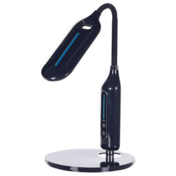 Beliani Candeeiro Led Desk Lamp Black Gloss With Adjustable Bendable Arm, Dimmer And Touch Colour Temperature Control - thumbnail 2