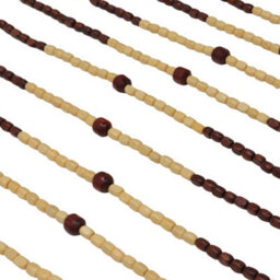 JVL Tuscany Wooden Beaded Door Curtain - Wave Design - thumbnail 3