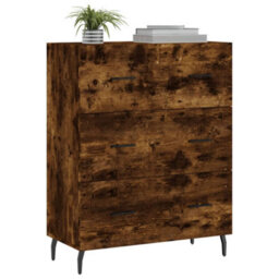 Berkfield Classic Sideboard Smoked Oak 69.5X34X90 Cm Engineered Wood - thumbnail 3