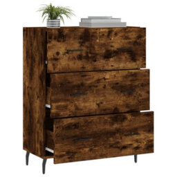 Berkfield Classic Sideboard Smoked Oak 69.5X34X90 Cm Engineered Wood - thumbnail 4