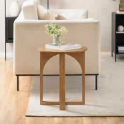 MH London Viera Solid Wood Side Table Living Room Wooden Side Table Bedside Blonde Natural Side Table - thumbnail 3