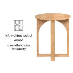MH London Viera Solid Wood Side Table Living Room Wooden Side Table Bedside Blonde Natural Side Table - thumbnail 6