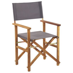 Beliani Set Of 2 Garden Chairs Cine Acacia Wood Grey - thumbnail 7