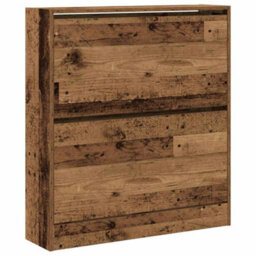 Walplus Shoe Cabinet Old Wood 80 X 21 X 87.5 Cm Engineered Wood - thumbnail 2