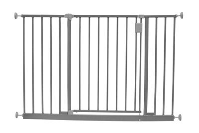 Safetots Extra Wide Hallway Gate, 109Cm - 115Cm, Matt Grey, Pressure Fit Baby Gate For Hallways And Wide Spaces - image 1