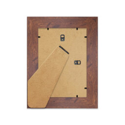 "4X4"" Walnut Picture Frame - 4X4"" Square Frame With 2X2"" Mount For 4X4""/2X2"" Pictures Moderrn Style Thin Edge, 1 Pack" - thumbnail 3